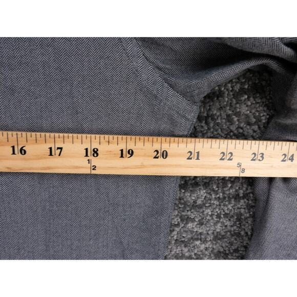 UNTUCKit Shirt Mens Medium Slim Fit Gray Herringbone Flannel Long Sleeve Preppy - Picture 5 of 10